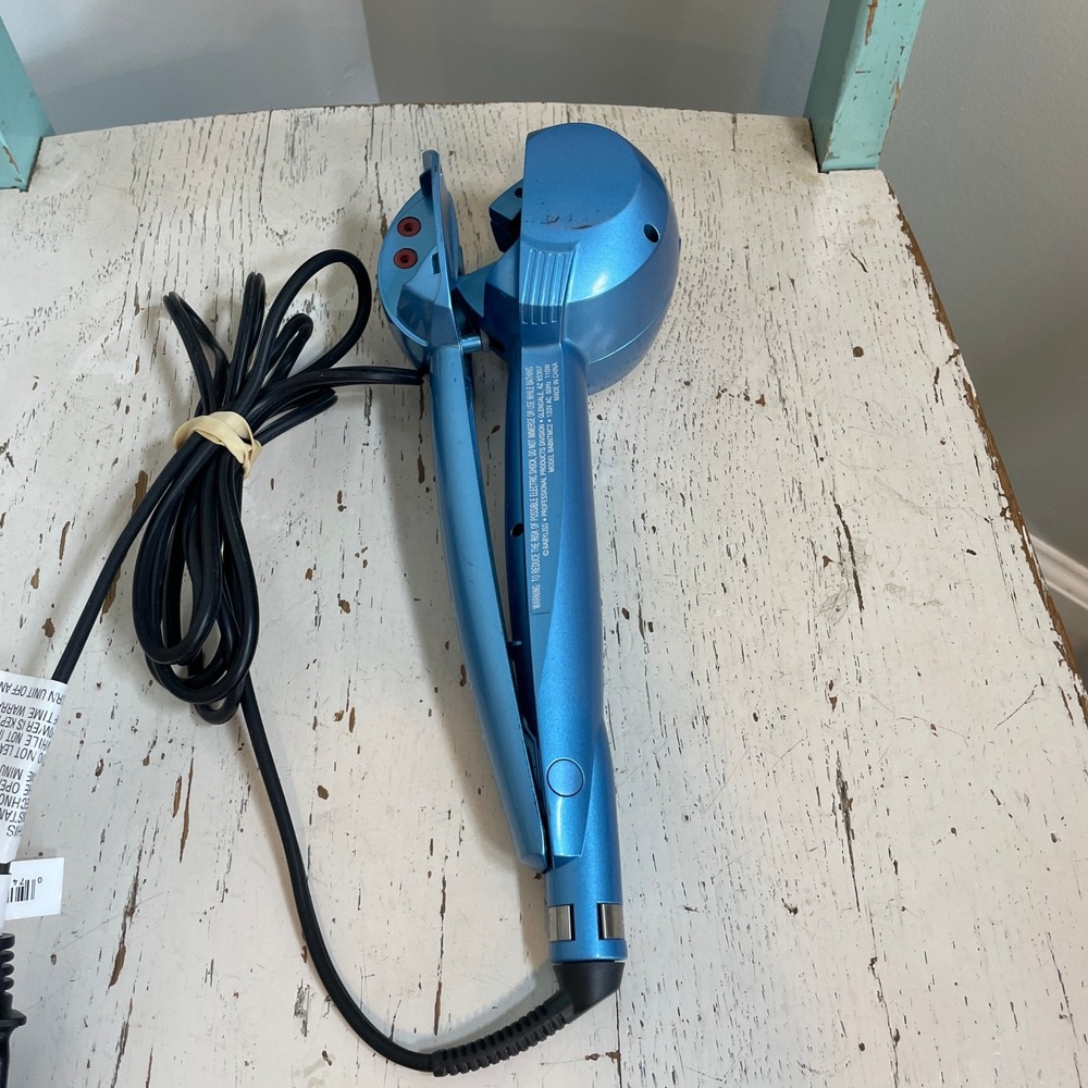 BaBylissPRO Nano Titanium MiraCurl Professional Automatic Hair Curler Blue Works - Picture 3 of 9